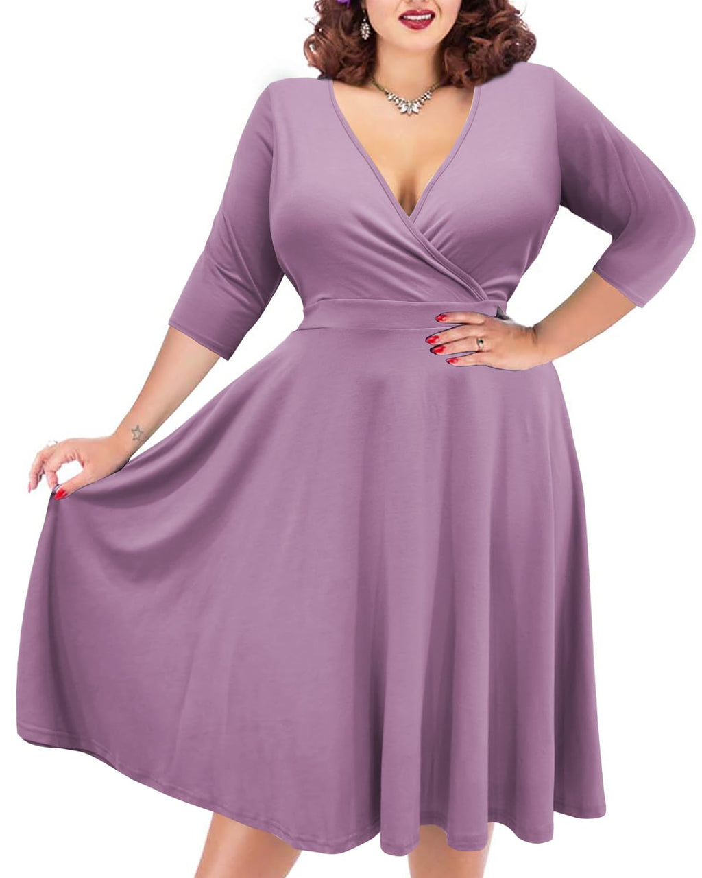 Nemidor Women Short Sleeve Loose Plain Casual Plus Size Long Maxi Dress with Pockets