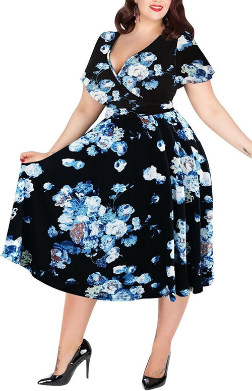 Nemidor Women Short Sleeve Loose Plain Casual Plus Size Long Maxi Dress with Pockets